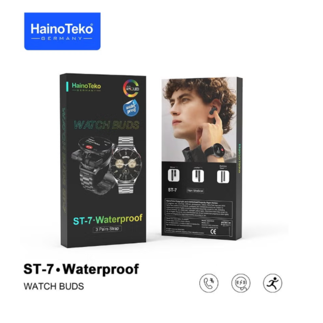 PowerBand ST7 HAINO TEKO - 2 in 1 Smartwatch + Earbuds